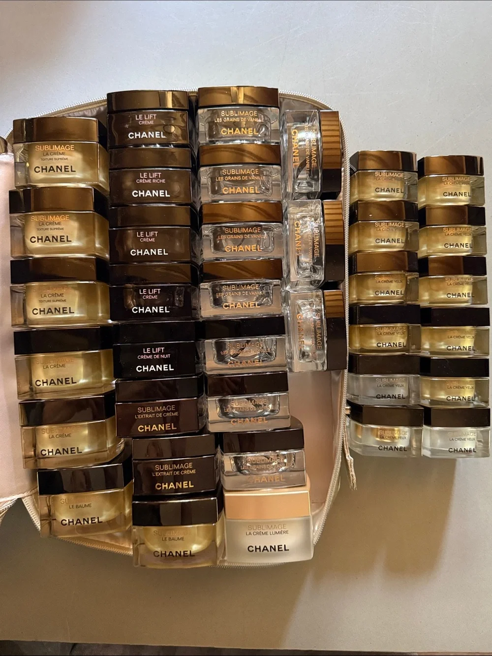 CHANEL Sublimage & le lift EMPTY Jars - Gold and Black